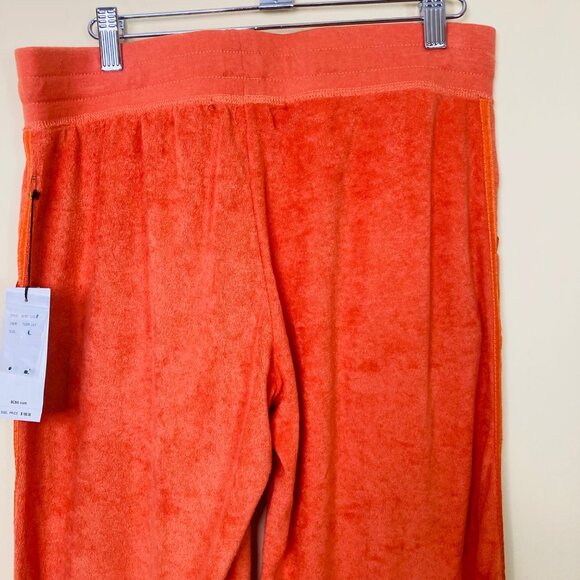 BCBGmaxazria Velour Sweatpants Women’s Small MISLABELED Orange Tiger Lily Terry - Picture 7 of 10